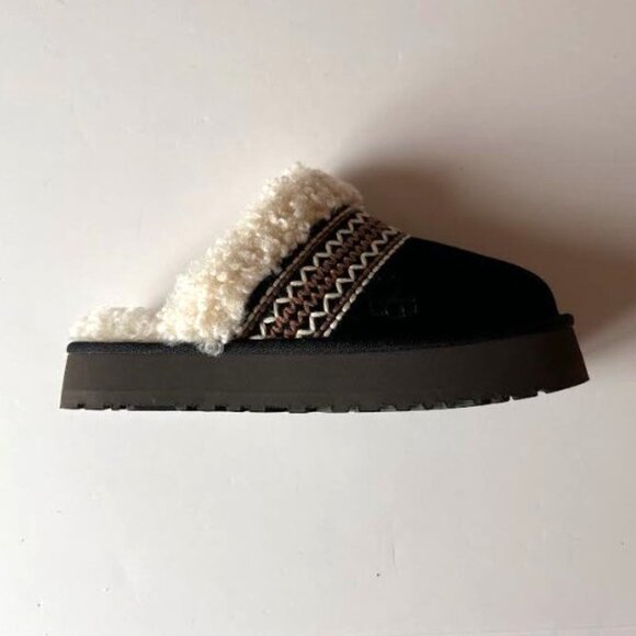 UGG Disquette Atherson Suede Slippers Black 7 - Picture 9 of 13